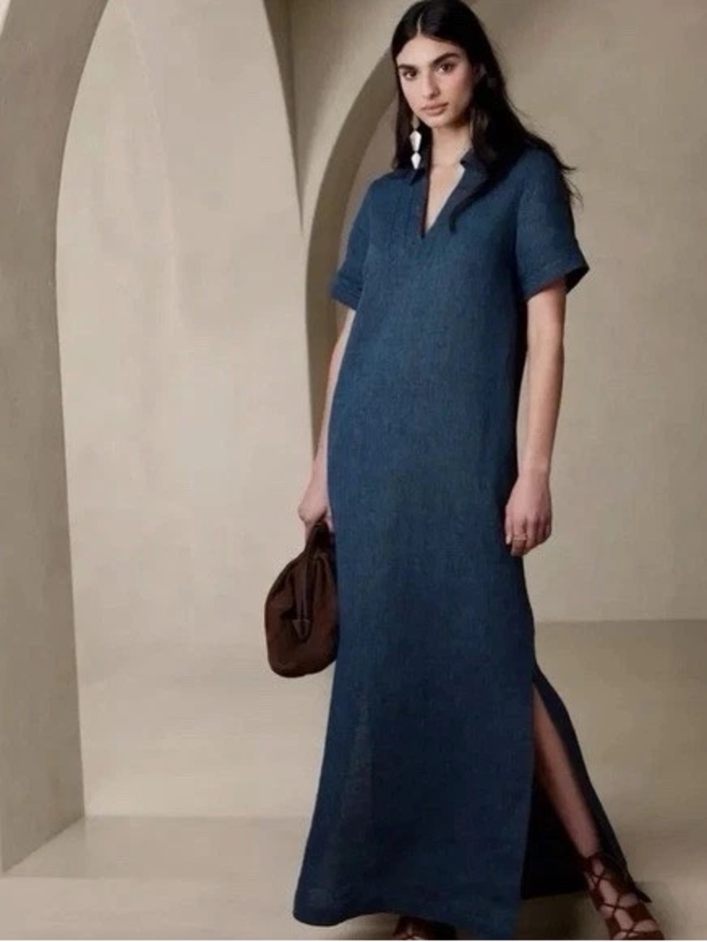 Banana Republic Cruz Linen Shirtdress NWT